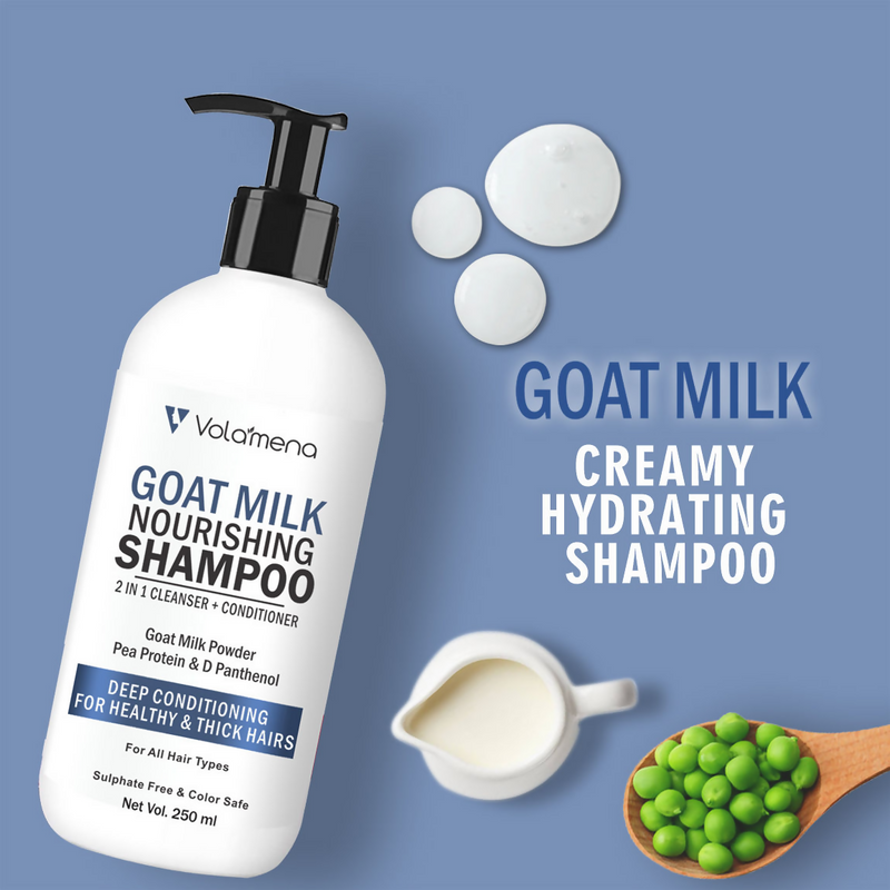 Volamena Goat Milk Shampoo Is Gentle 2 In 1 Hair Cleanser