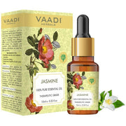 VAADI Herbals Jasmine essential oil bottle and packaging on a white background