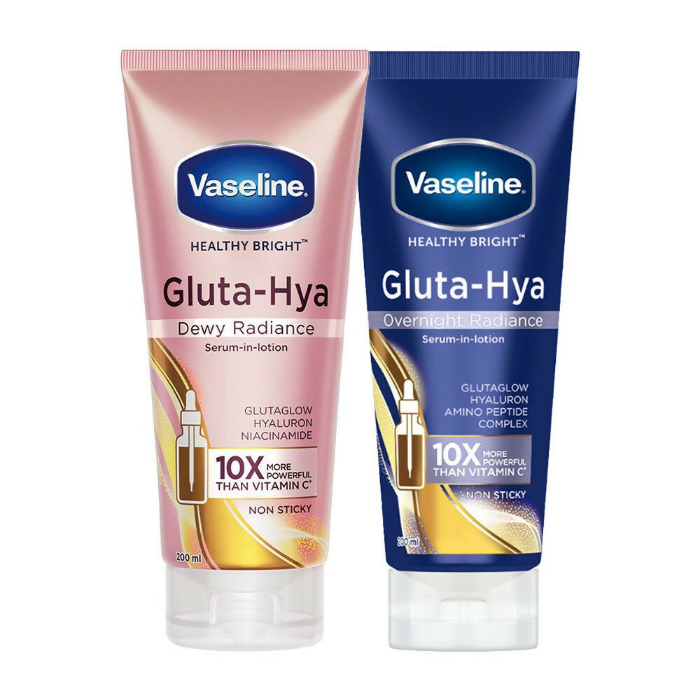 Two Vaseline Gluta-Hya skincare products on a white background