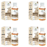 Vedsun Black Sesame Oil bottles and boxes on a white background