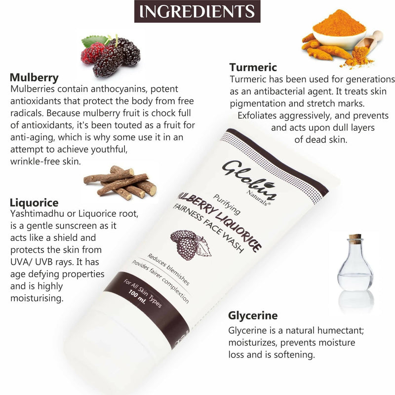 Globus Naturals Mulberry Liquorice Fairness Face Wash