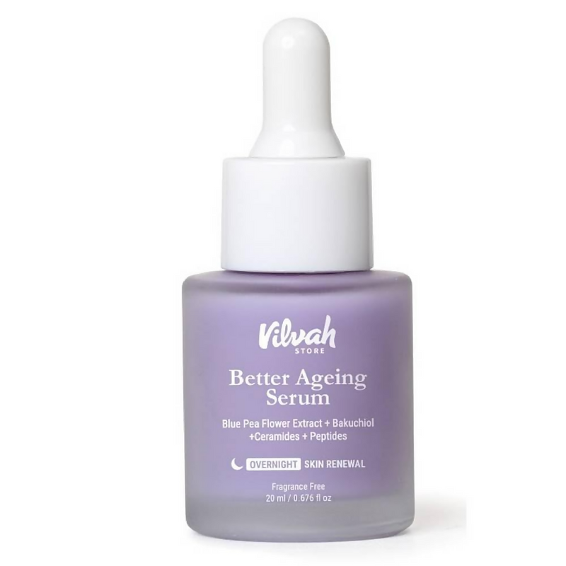 Vilvah Better Ageing Serum bottle on a white background