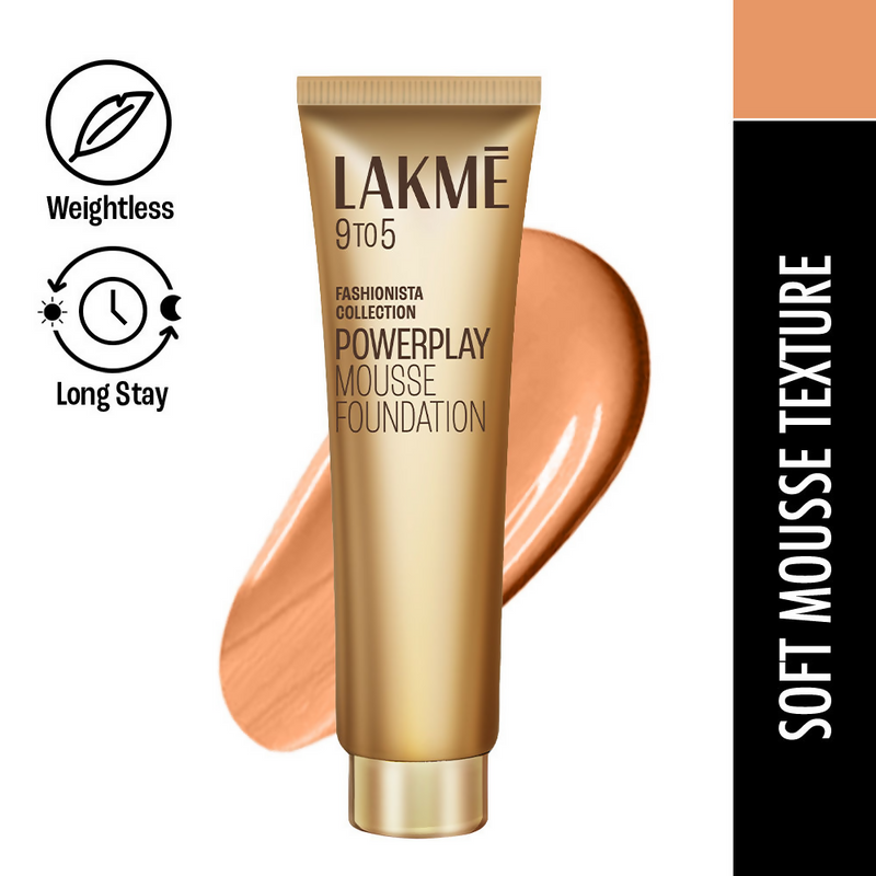 Lakme 9 To 5 Powerplay Mousse Foundation - Rose Ivory