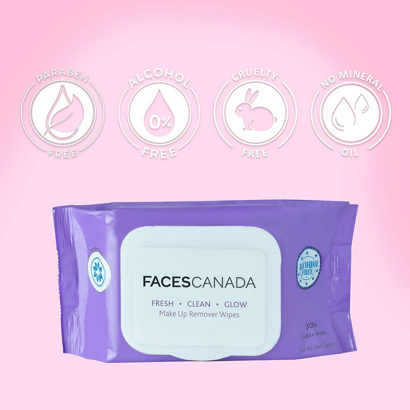 Faces Canada Fresh Clean Glow Makeup Remover Face Wipes