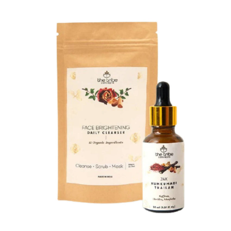The Tribe Concepts Face Brightening Daily Cleanser & 24K Kumkumadi Thailam