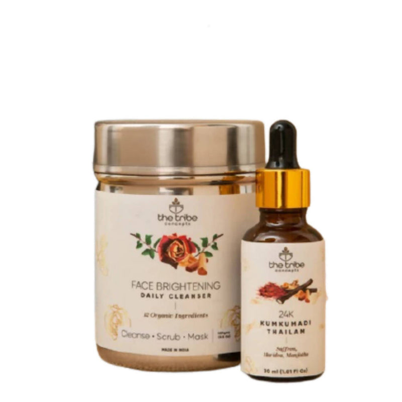 The Tribe Concepts Face Brightening Daily Cleanser & 24K Kumkumadi Thailam
