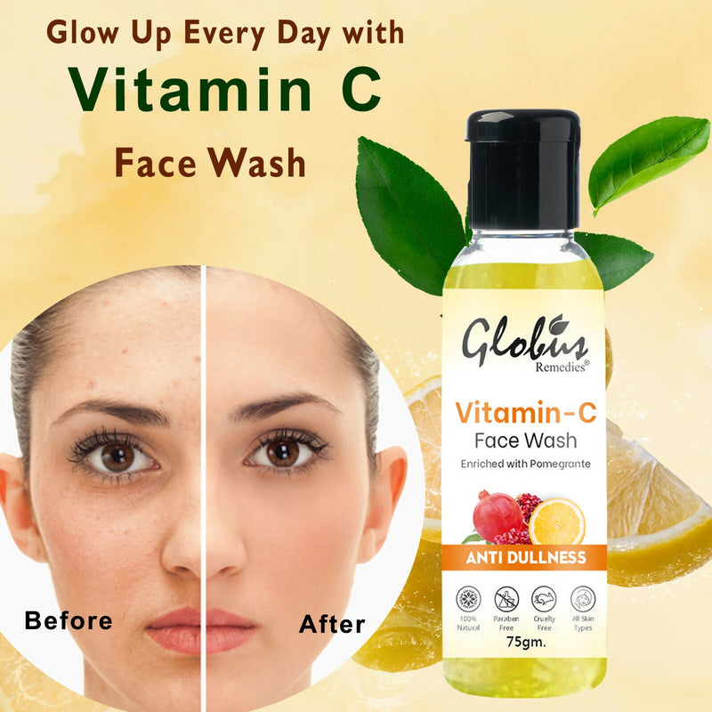 Globus Remedies Anti Ageing Globus Naturals Anti-Ageing Skin Brightening Vitamin C Face Wash