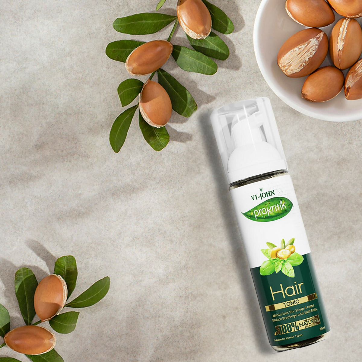VI-JOHN Prakritik Hair Growth Tonic Prevents greying & dullness Made with 100% Natural Bio Actives
