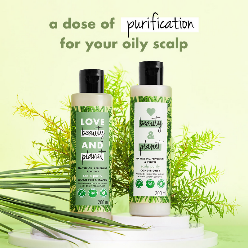Love Beauty And Planet Tea Tree Peppermint & Vetiver Clarifying Shampoo