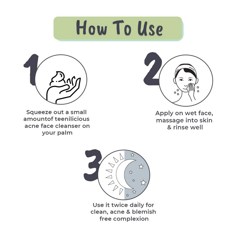 Teenilicious Acne Face Cleanser With 0.5% Azelaic Acid And Tea Tree Oil