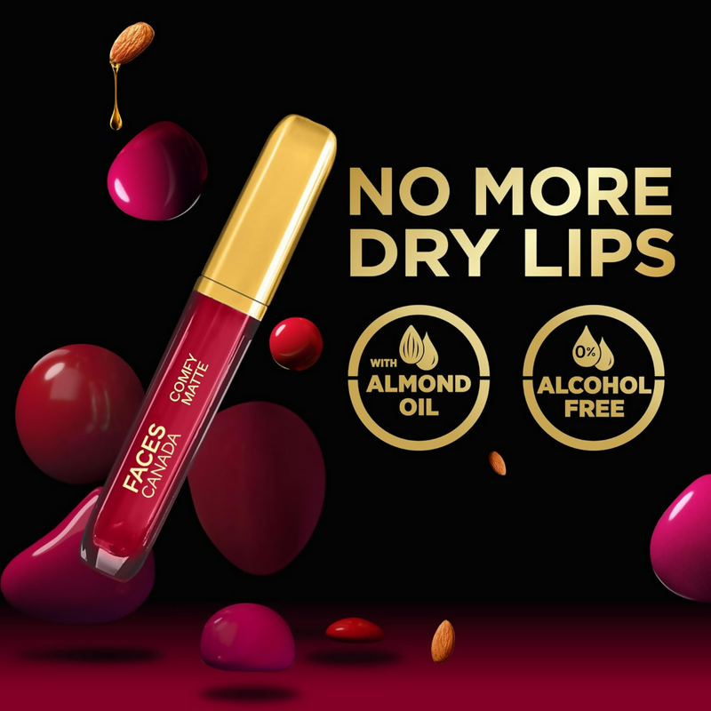 Faces Canada Comfy Matte Liquid Lipstick - Note To Self 07 10 HR Long Lasting