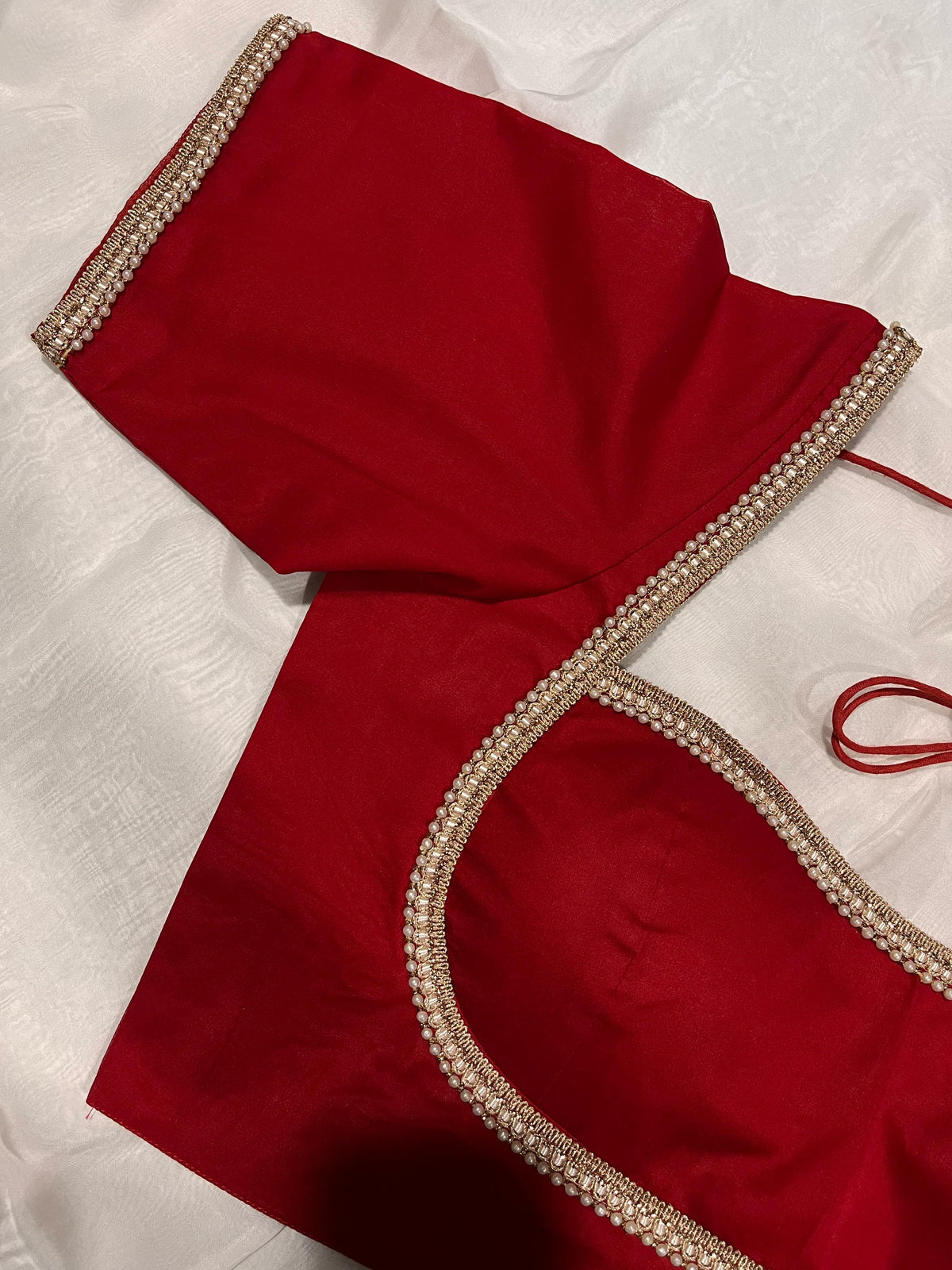 Red Chiffon Blouse