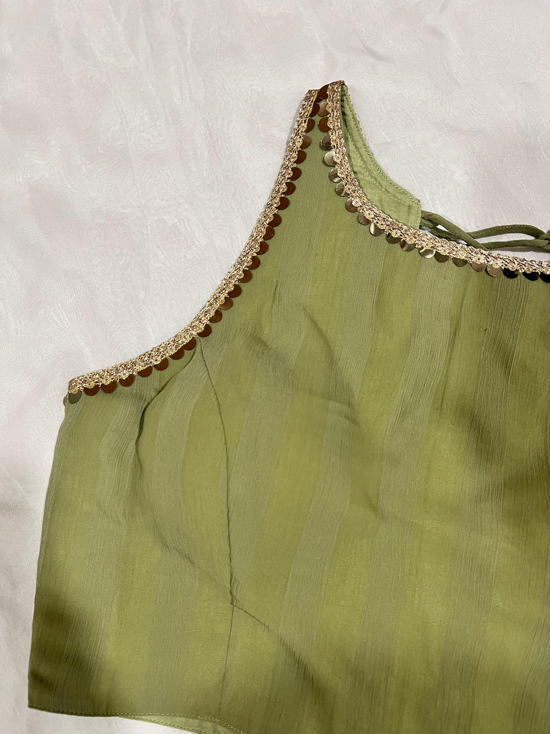 Zehra Olive Green Blouse