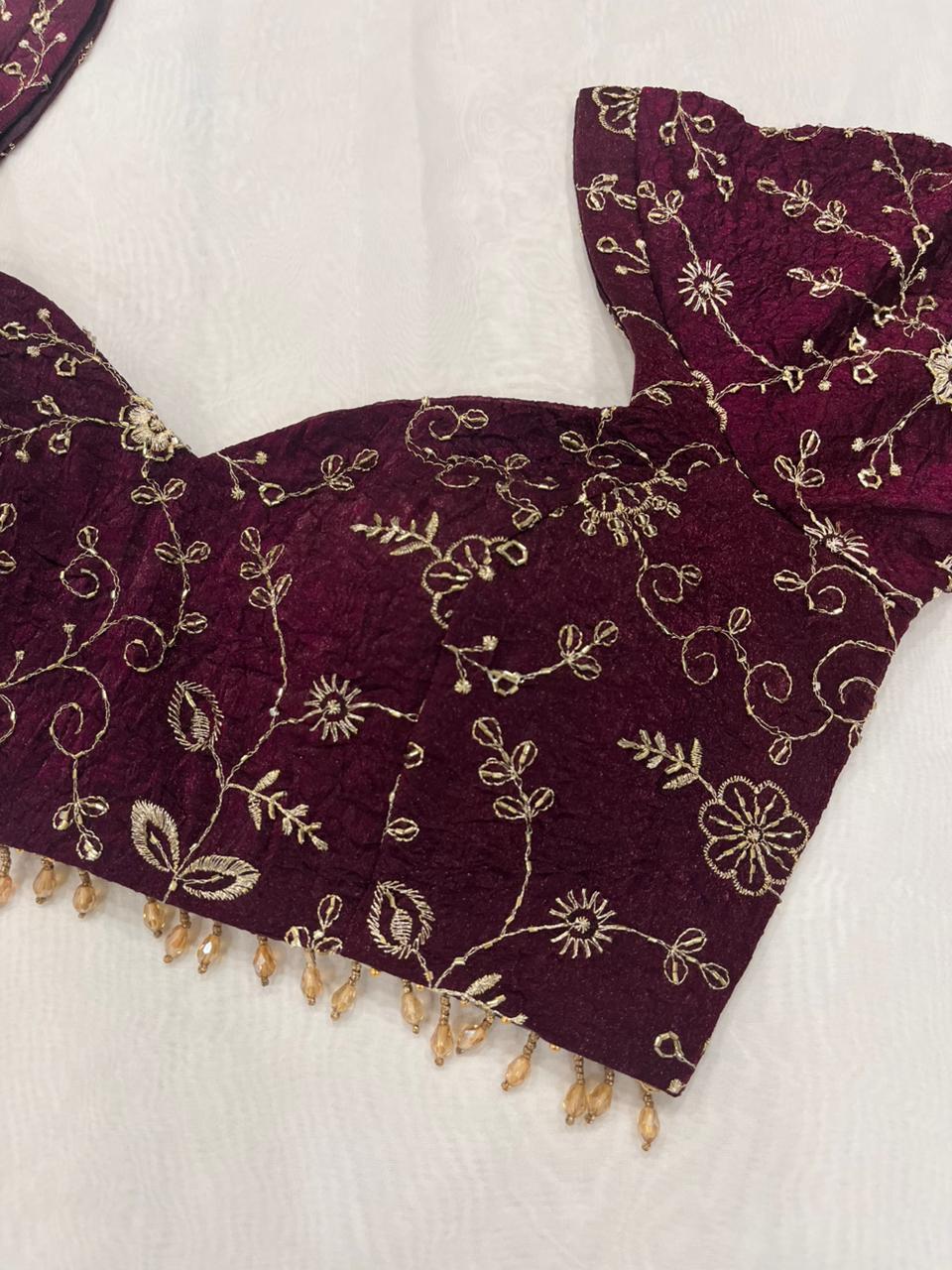Zarina Wine Blouse