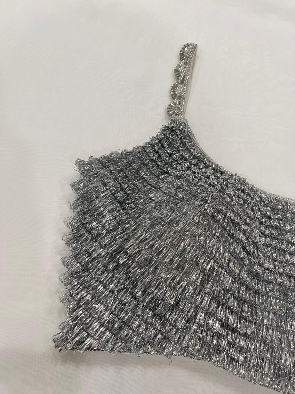 Sheen silver Blouse