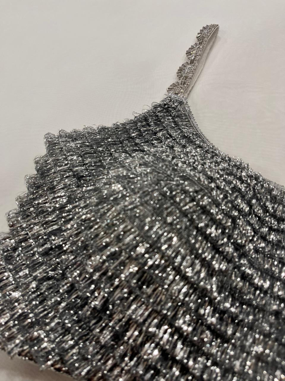 Sheen silver Blouse
