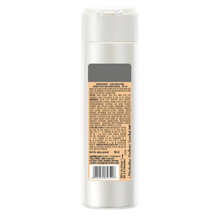 Lakme Peach Milk Moisturiser SPF 24 PA++ | Hydrating Sunscreen Lotion | Daily UV Protection