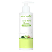 WishCare Triple Bond Repair shampoo bottle on a white background