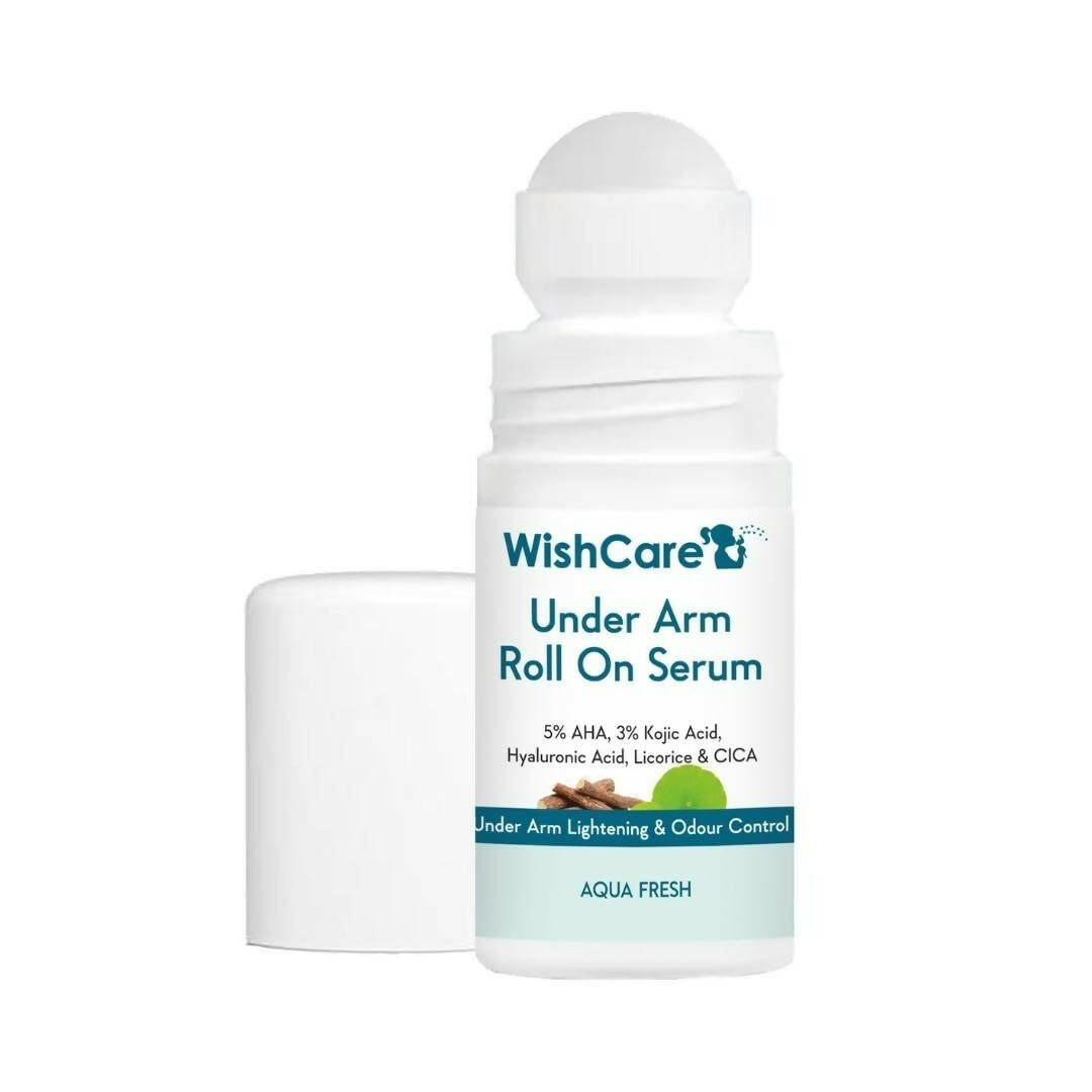 WishCare Under Arm Roll On Serum bottle on a white background
