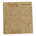 Kraftsman Wooden Tetris Block Jigsaw Puzzle Board | Made In India (Tetris, Tangram, T Puzzle)