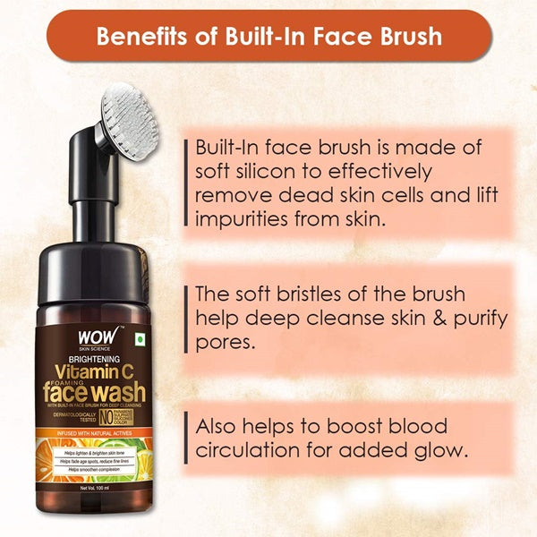 Wow Skin Science Vitamin C & Niacinamide Brightening Foaming Face Wash