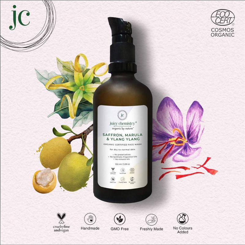 Juicy Chemistry Saffron, Marula & Ylang Ylang Face Wash For Dry