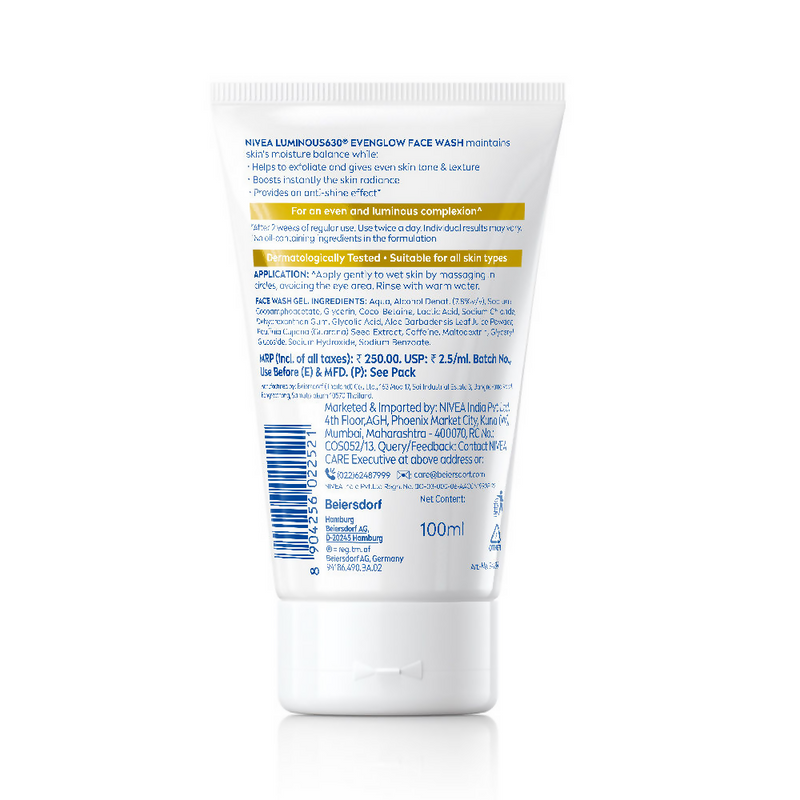 Nivea Luminous Even Glow Face Wash