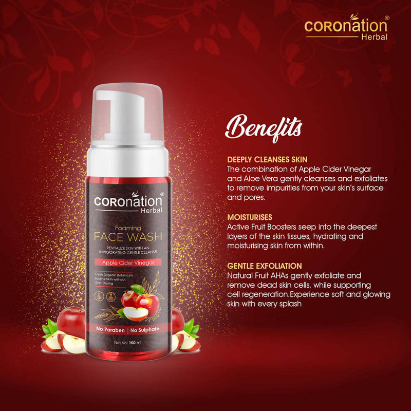 Coronation Herbal Apple Cider Vinegar Foaming Face Wash