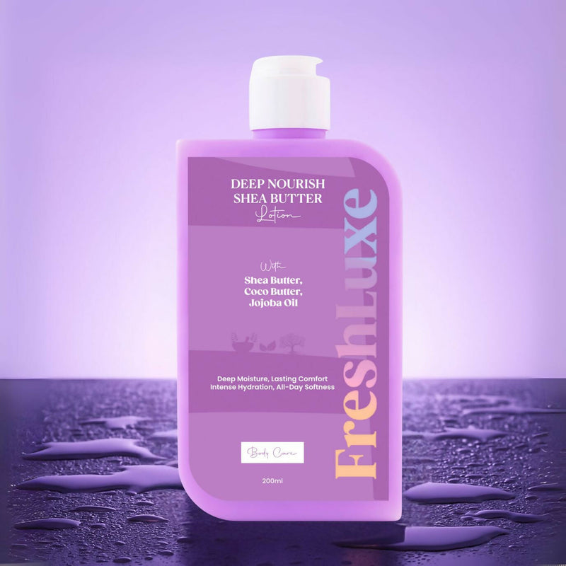 FreshLuxe Shea Butter Lotion with Coco Butter & Jojoba Oil For Deep Moisturization
