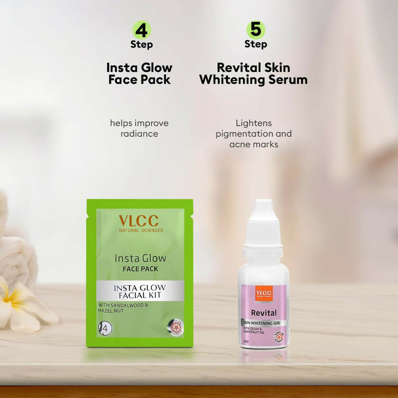VLCC Salon Series Insta Glow Facial Kit (6 Facials) For Premature Ageing, Youthful Glow Facial Kit