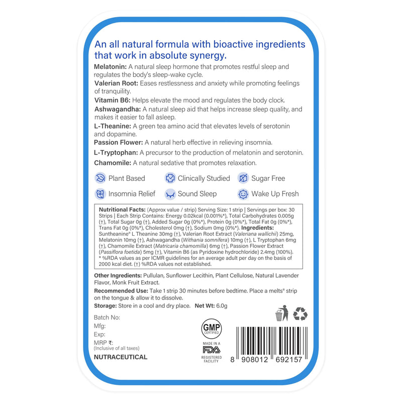 Wellbeing Nutrition Melts Restful Sleep & Melts Into Multivitamins Oral Strips Combo