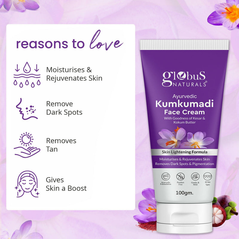 Globus Naturals Ayurvedic Kumkumadi Skin Lightening Face Cream
