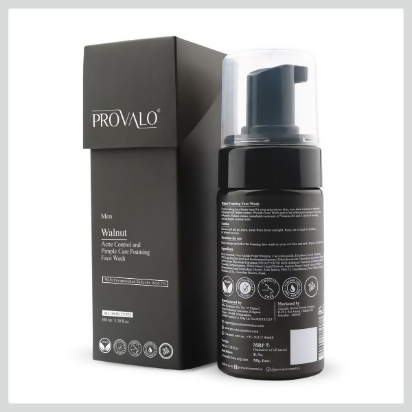Provalo Walnut Acne Control And Pimple Care Foaming Face Wash For Men
