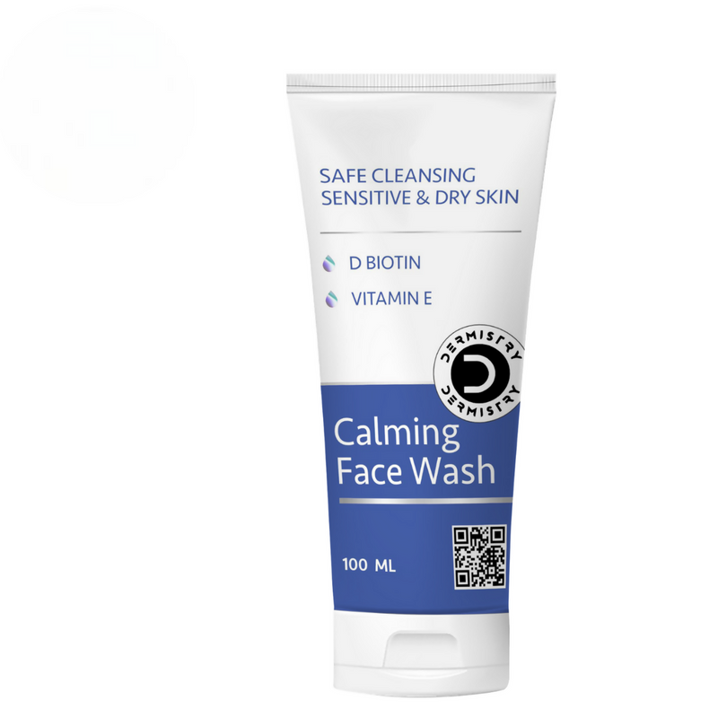 Dermistry Sensitive & Dry Skin Care Calming Soothing Face Wash Safe Cleansing D Biotin & Vitamin E