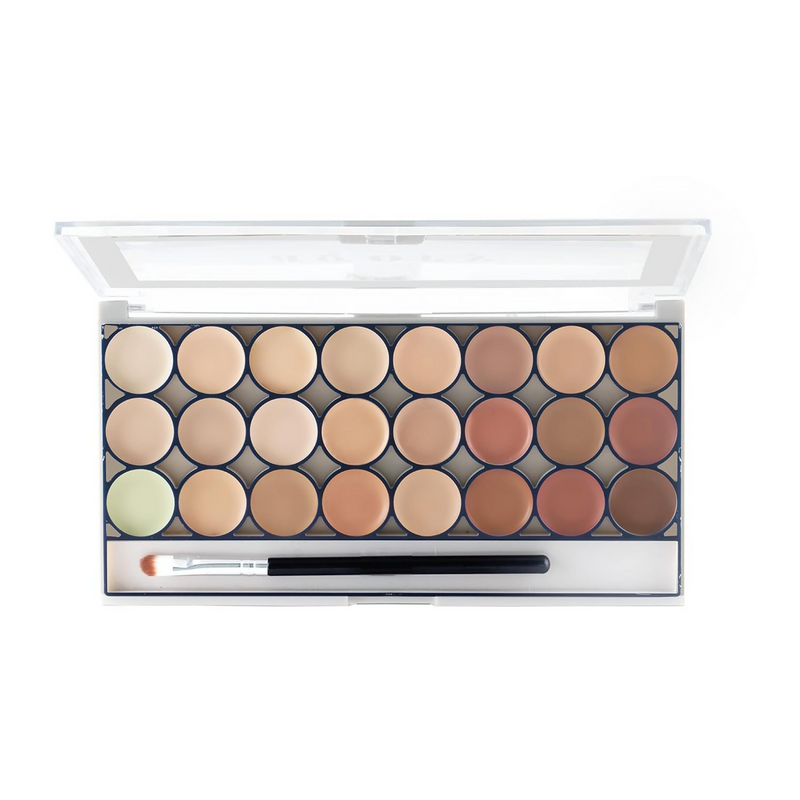 MARS Cosmetics 24 Shade Agory Cream Contour Palette With Brush - Shade-01