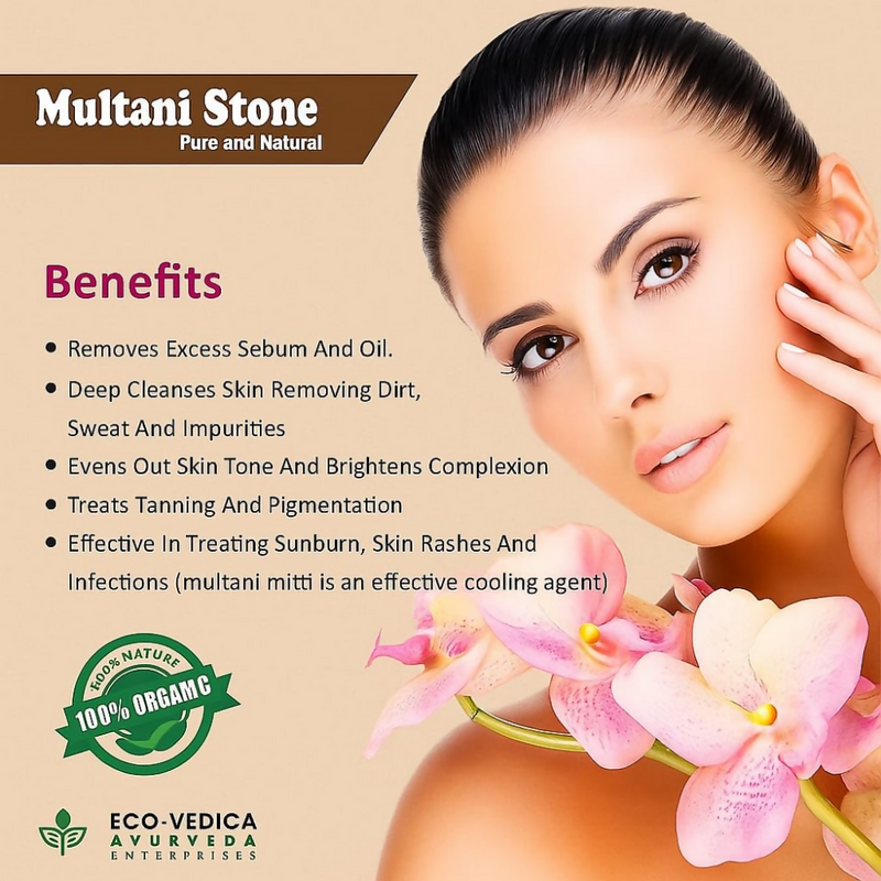 Natural Multani Mitti Fullers Earth Facial Clay Whole Chunks