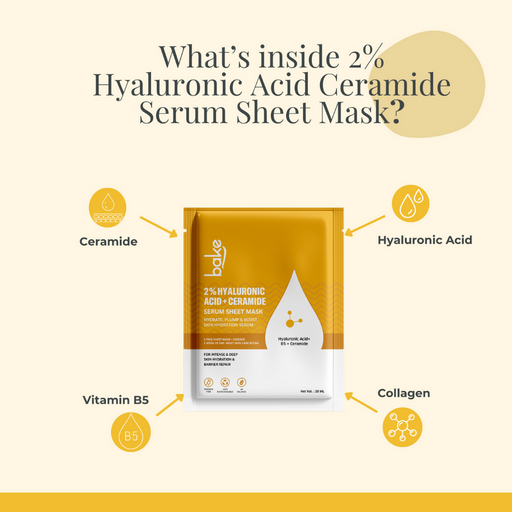 Bake 2% Hyaluronic Acid + Ceramide Serum Sheet Mask