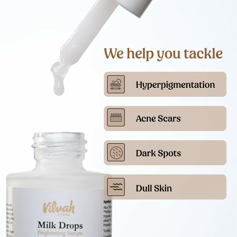 Vilvah Store Milk Drops Brightening Serum (Skin Brightening)