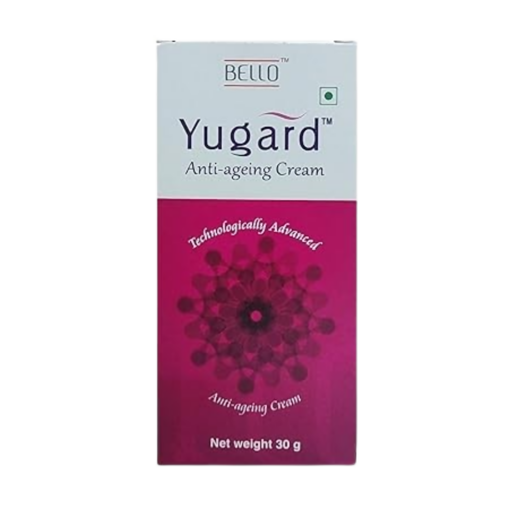Bello Yugard anti-ageing cream packaging on a white background