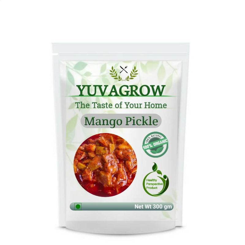 Yuvagrow Mango Pickle packaging on a white background