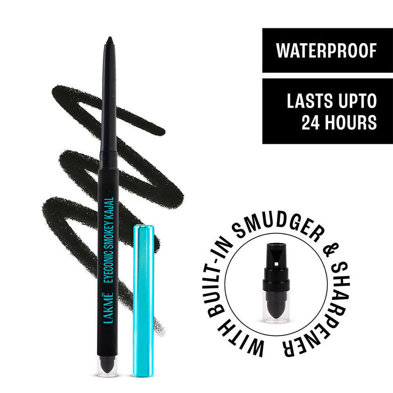 Lakme 9-5 Eyeconic Smokey Kajal - Black