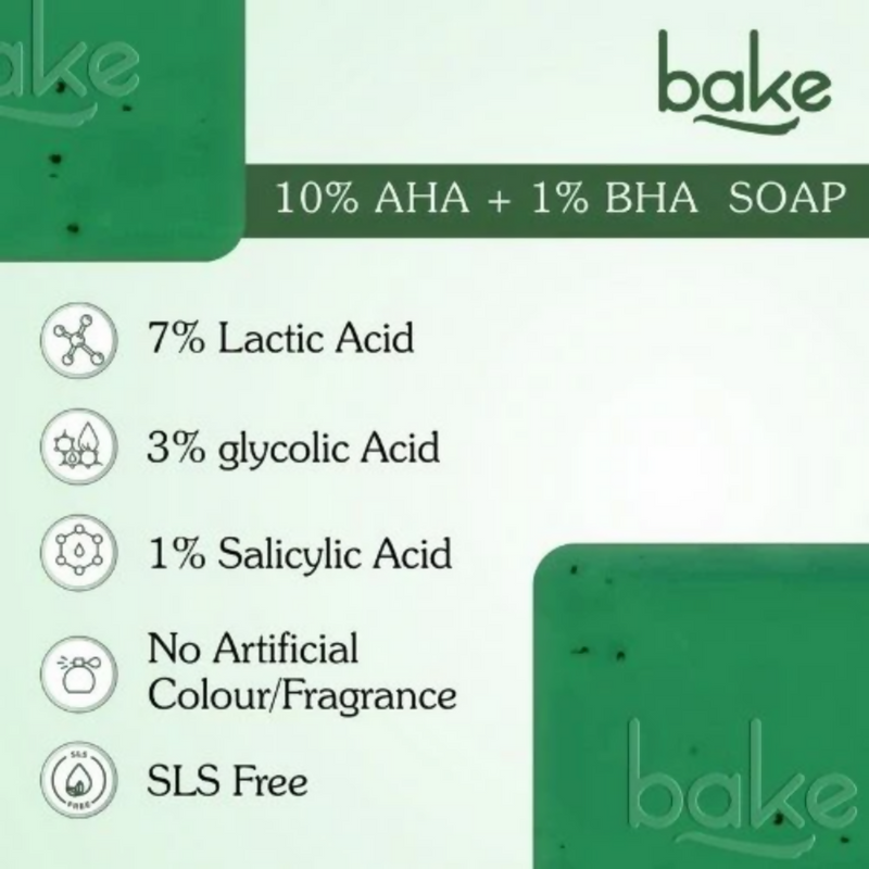 Bake 10% AHA + 1% BHA Scrub Treatment Soap