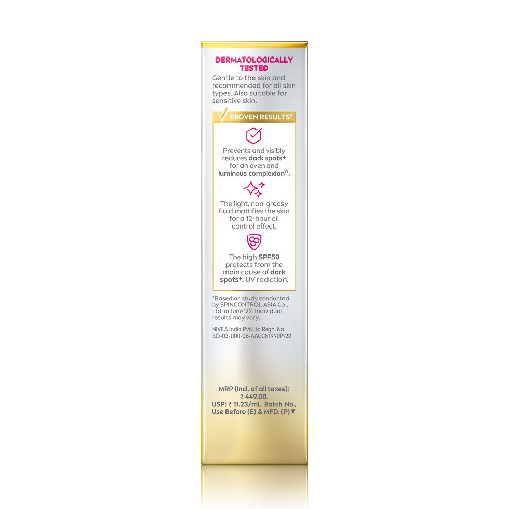 Nivea Luminous Even Glow Oil Control Day Cream SPF 50