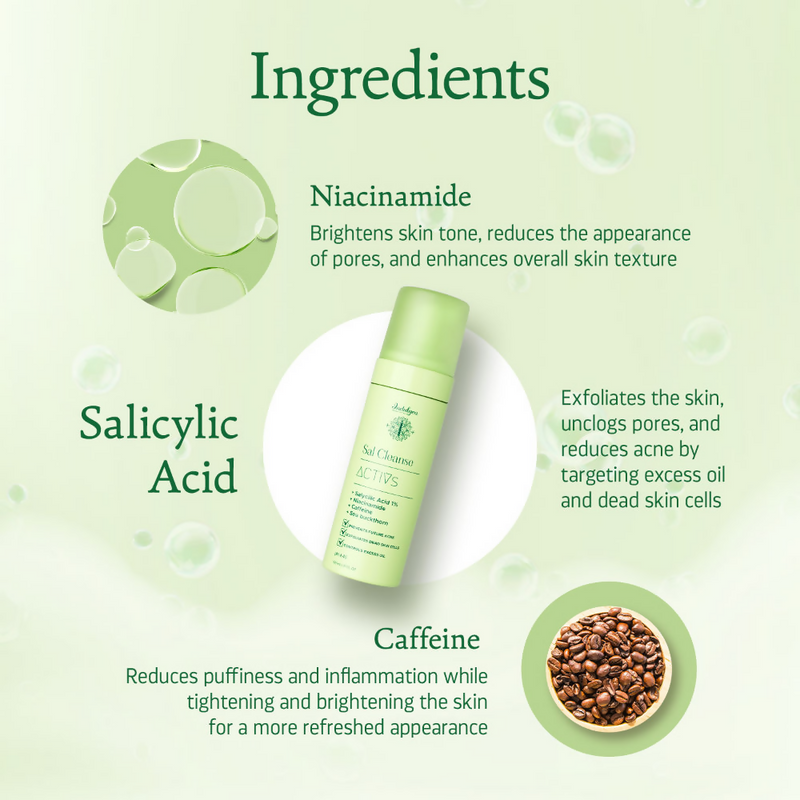 Indulgeo Essentials Sal Cleanse - Salicylic Acid Foaming Face Wash