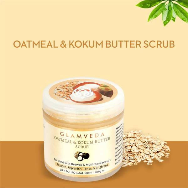 Glamveda Oatmeal & Kokum Butter Smoothing Scrub