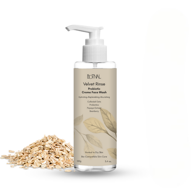 Botnal Velvet Rinse Probiotic Creme Face Wash with Colloidal Oats for Hydration