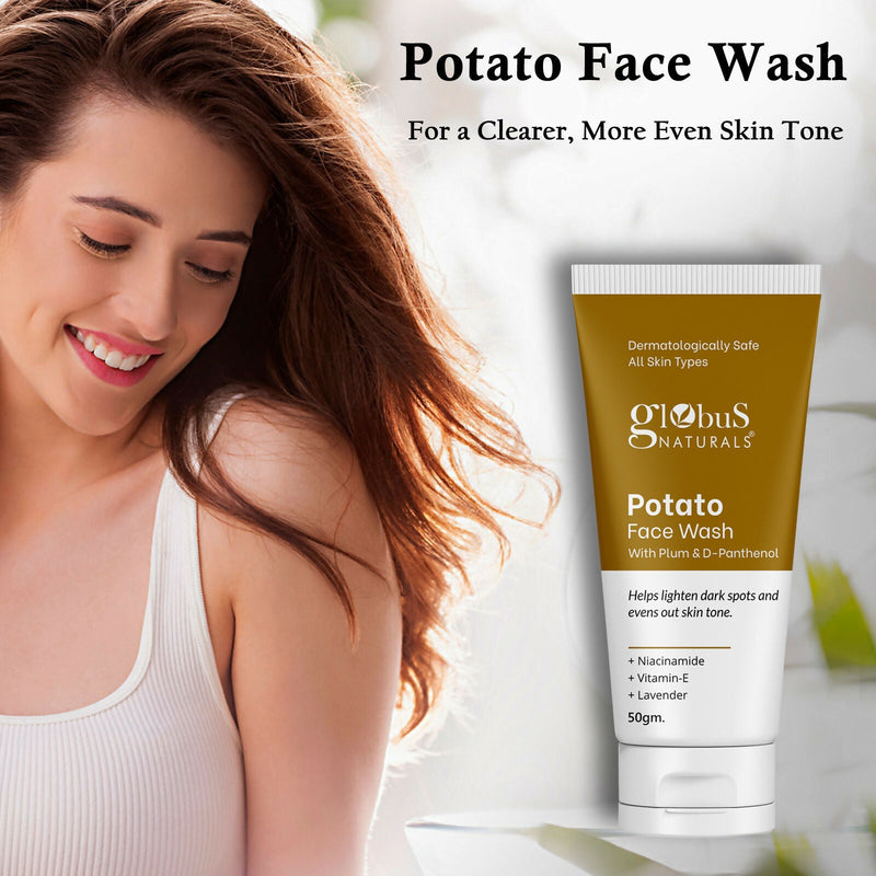 Globus Naturals Potato Face Wash with Plum & D-Panthenol