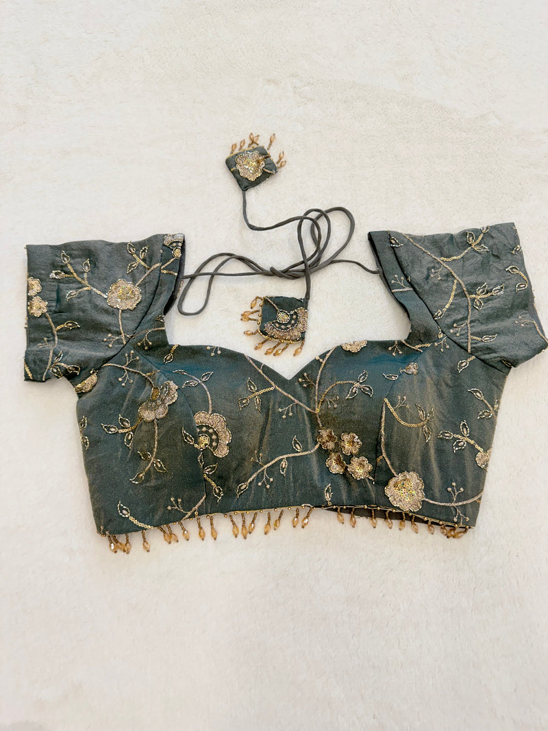 Zarina Smoke Green Blouse