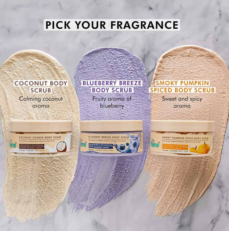 mCaffeine Smoky Pumpkin Spice Body Scrub, Exfoliates, Removes Tan, Sweet & Spicy Aroma