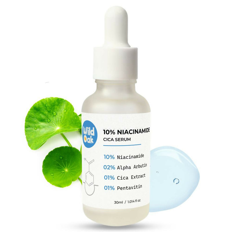 Wild Oak 10% Niacinamide Cica Serum For Face Reduces Sebum Pigmentation, Evens Skin Tone & Minimises Pores